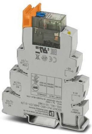 Phoenix Contact PLC-RSC- 24DC/21-21/MS Relaisbaustein, 24 V/DC, 6A, 2 Wechsler, grau - Bild 1