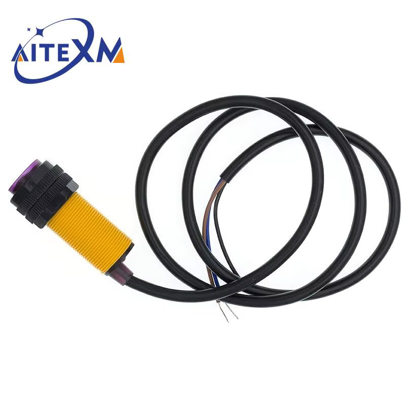 AITEXM ROBOT E18-D80NK Infrarot Hindernisvermeidung Photoelektrischer Sensor Proximity Schalter in Gelb mit einstellbarem Erkennungsbereich von 3-80 cm - Bild 4