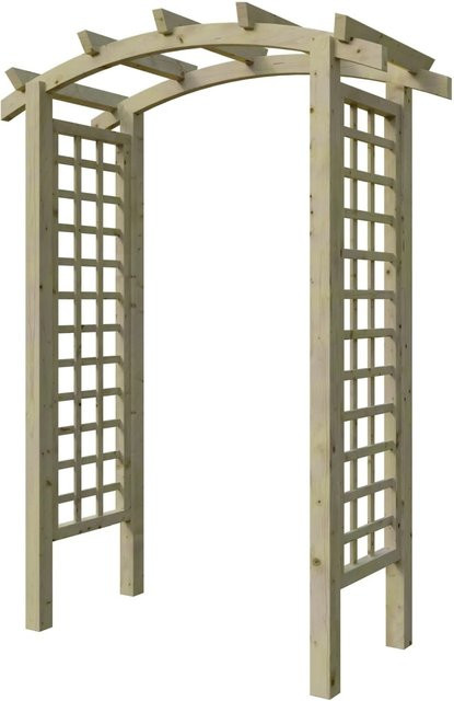T&J Bogenpergola aus Kiefern- und Fichtenholz in Grün, B/T/H: 160 x 220 x 62 cm - Bild 1