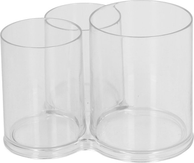 OutsideWorld Make-up Pinselhalter Organizer, weiß, transparenter Zylinder - Bild 1