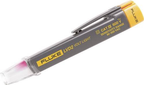 Fluke LVD2 Berührungsloser Spannungsprüfer CAT IV 600V mit integrierter LED-Taschenlampe in Blau, Rot und Weiß - Bild 1
