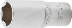 BGS Steckschlüssel-Einsatz Sechskant tief 10539, Antrieb Innenvierkant 10 mm (3/8 Zoll), SW 19 mm, Silber - Bild 1