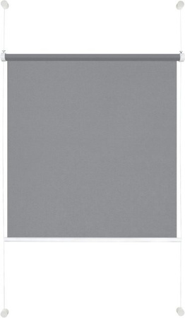 Ondeco Tageslicht Rollo Grau als Klemmrollo ohne Bohren, semi-transparent, B: 60 cm, H: 130 cm