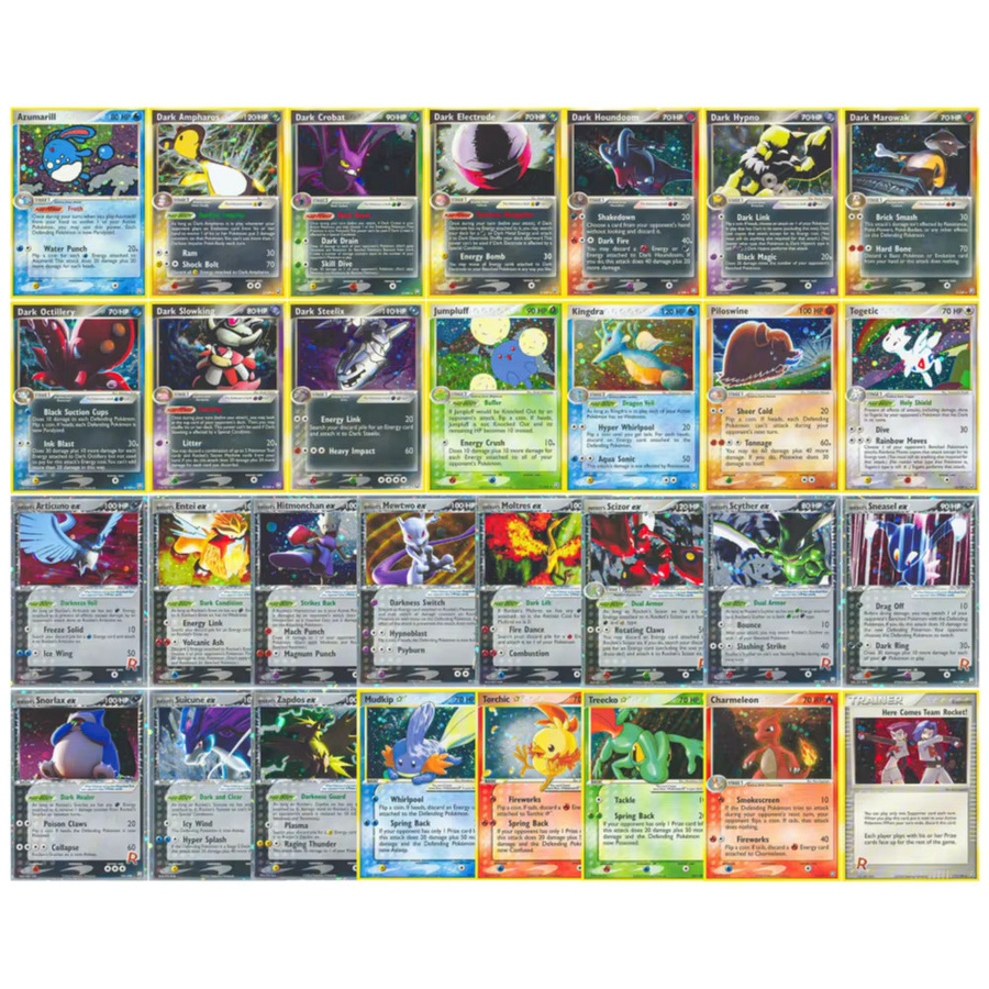 Pokémon Team Rocket Returns Holo Series EX Karten, Azumarill Charmeleon Sneasel Suicune Hitmonchan, Set / Bundle - Bild 3