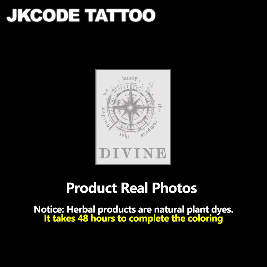 JKCODE TATTOO Kräutertattoo Nautisches Thema, Unisex - Bild 3