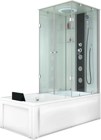 AcquaVapore Whirlpool Dusche Kombination K05-L00-WP-EC in Weiß, B/T/H: 180 x 90 cm