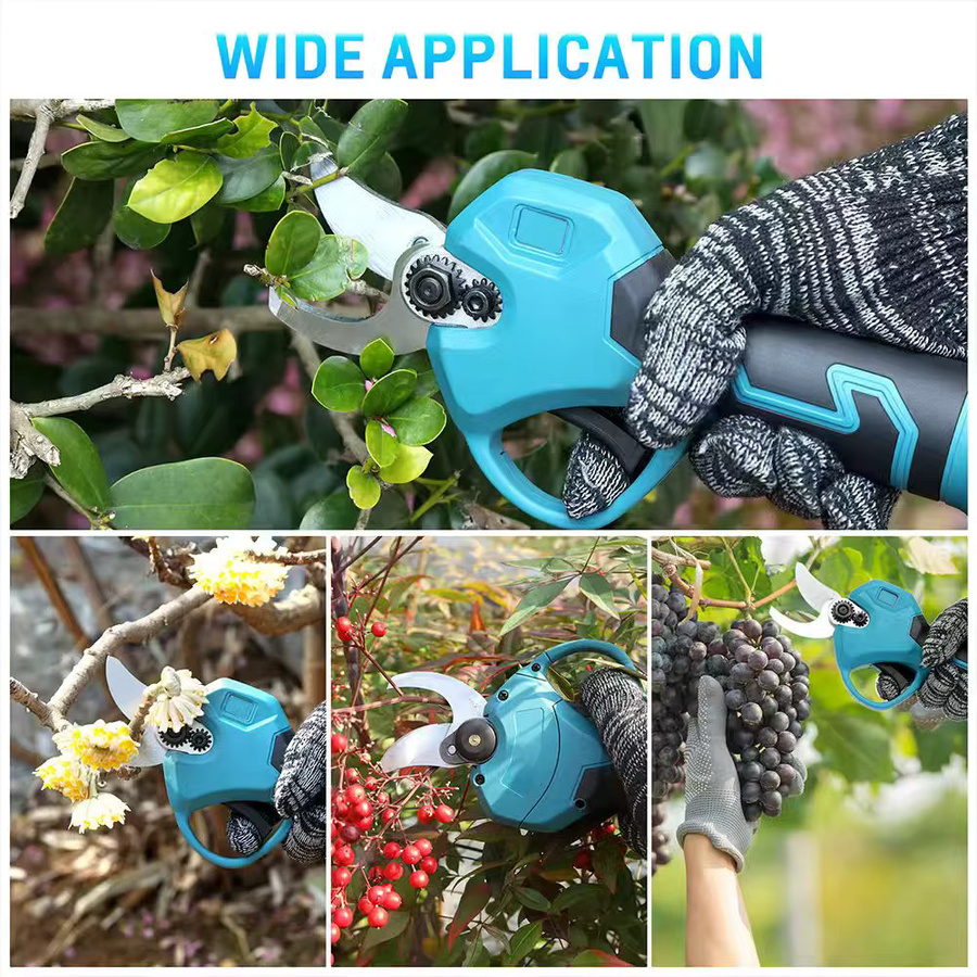 Jemi Tool Kabellose Aufladbare Gartenschere in Turquoise für Professionelle zum Beschneiden von Ästen - Bild 6