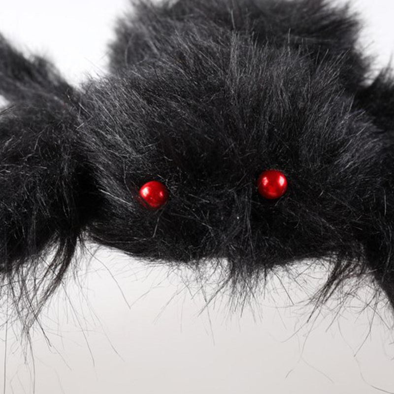 TOMTOP JMS Riesige Halloween-Spinne, schwarz, weich behaart und posierbar, Dekoration mit 90 cm Breite - Bild 6