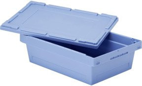 Bito Stülpdeckel MBS86 aus Kunststoff, Farbe: Taubenblau, B/T/H: 80 x 60 x 6 cm - Bild 1