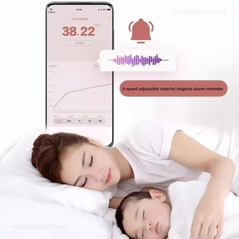 Miaomiaoce Digitales Baby-Smart-Thermometer in Weiß mit hochpräziser Temperaturanzeige und Hochtemperatur-Alarm - Bild 2