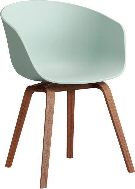 HAY About A Chair AAC 22 mit Armlehnen in Grün aus Polypropylen und Holz - Bild 1