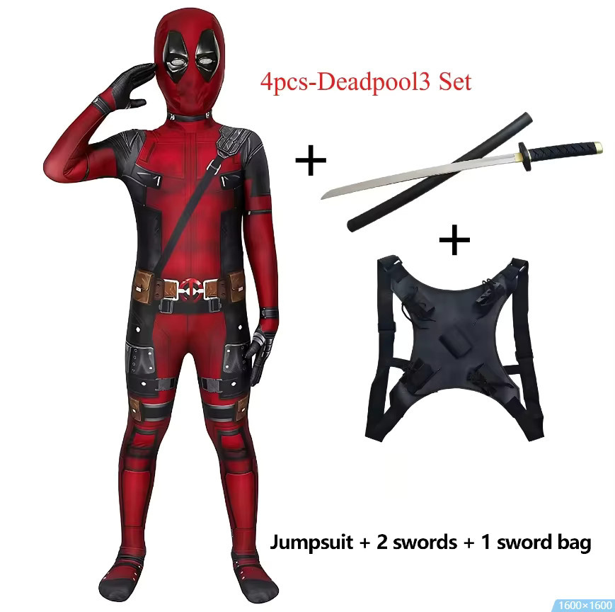 Hot Toys Deadpool Superhelden-Kostüm, Overall, Rot - Bild 2