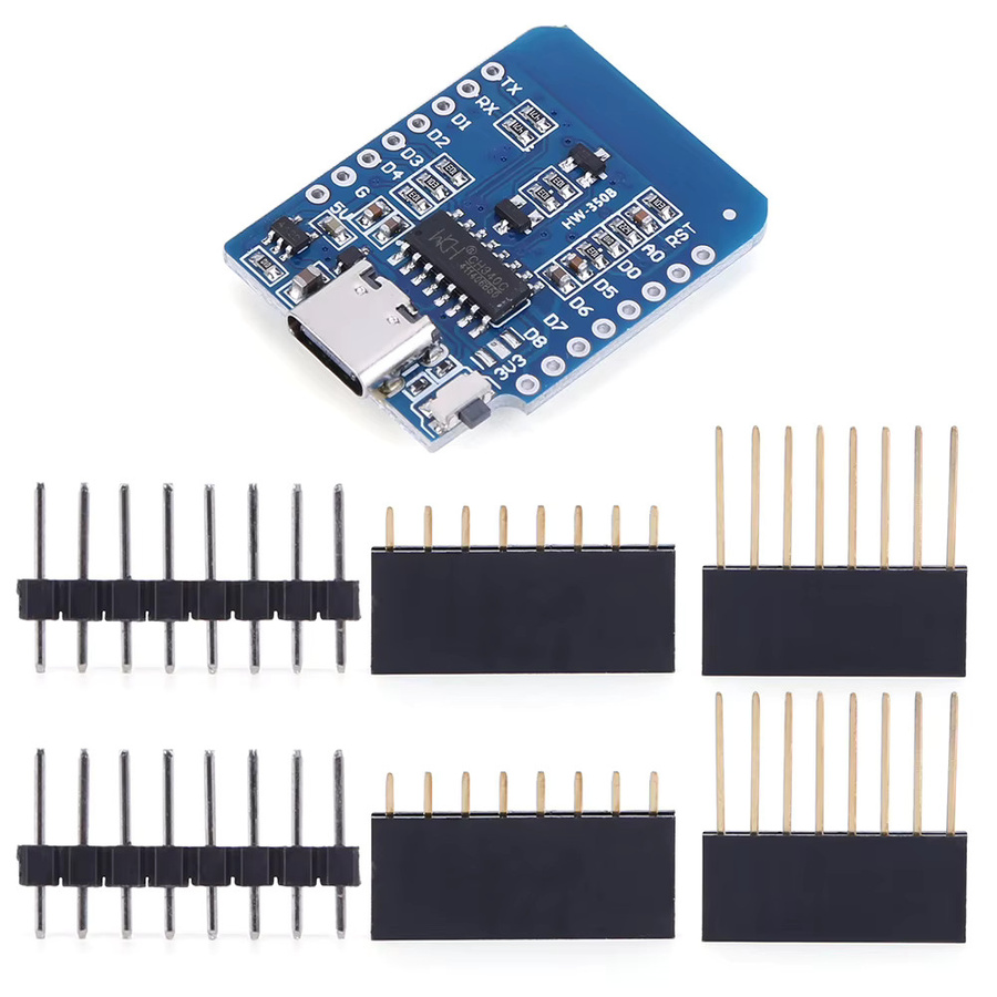 Wemos D1 Mini ESP8266 WIFI Entwicklung Board mit USB-C Anschluss und ESP-12F Modul in Blau - Bild 4