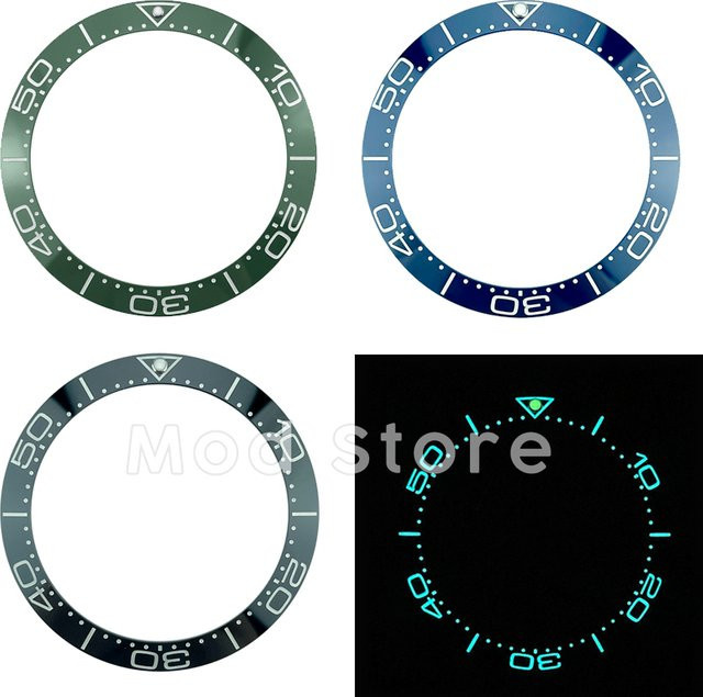 PHYLIDA Keramik-Lünetteneinsatz, 38 mm, Schwarz - Bild 1
