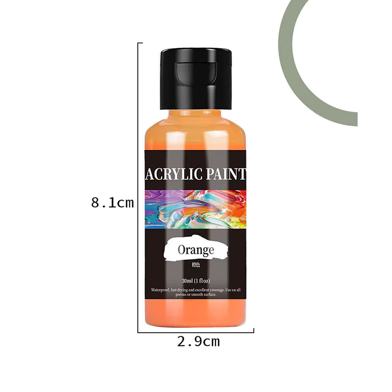 24 Farben Acrylfarben Set in Flaschen, 24 x 30 ml, Multicolour, ideal für Stoff, Kleidung, Leder und DIY-Projekte - Bild 2