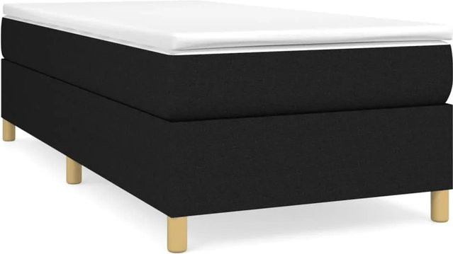 vidaXL Boxspringbett in Schwarz aus Stoff mit B/T/H: 90 x 190 x 35 cm - Bild 1
