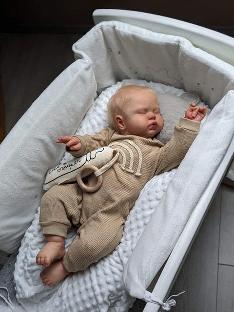 NPK Reborn Kleinkindpuppe Baby Junge, 19 Zoll, Plüsch / Textil - Bild 1
