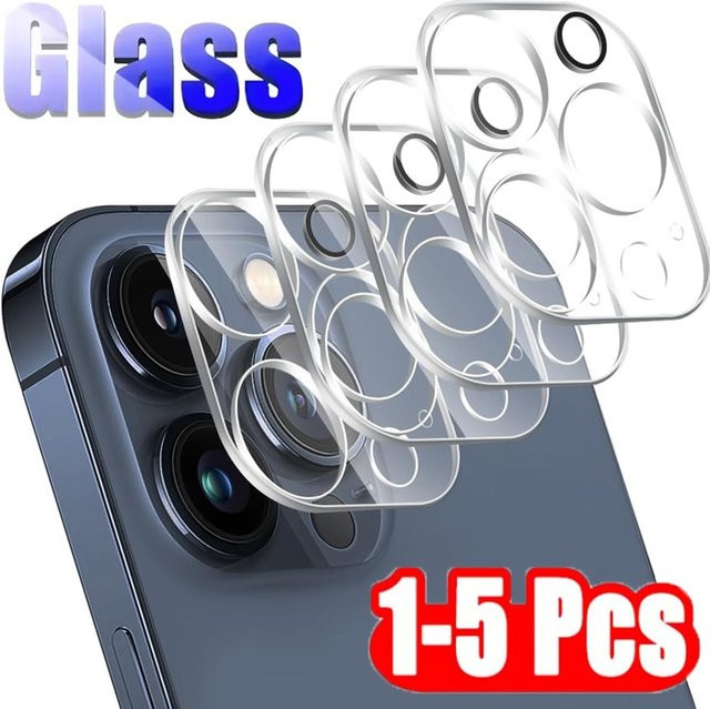 Kamera Objektiv Schutz Glas für Apple iPhone 14 15 16 Pro Max Plus und iPhone 13 Mini, gehärtetes Glas Film, transparent - Bild 1