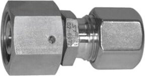Riegler Reduzierverschraubung mit Dichtkegel und Mutter M26x1,5 aus Edelstahl in Silber, Durchmesser: 18 mm, Höhe: 10 mm - Bild 1