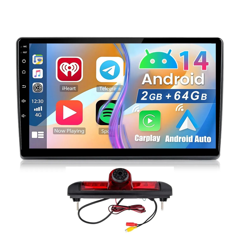 Junsun Autoradio für FIAT Ducato und Peugeot Boxer mit Rückfahrkamera, 9 Zoll Display, Bluetooth, Wi-Fi und GPS, Schwarz - Bild 2