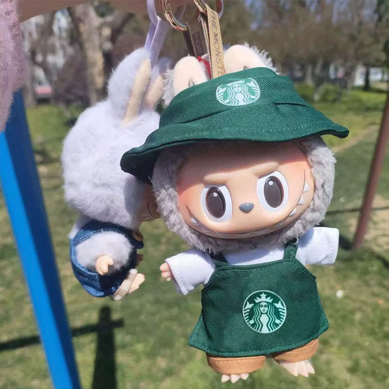MEOD Labubu Puppe Kleidung Mode Kaffee Arbeitskleidung Set, Zubehör - Bild 2