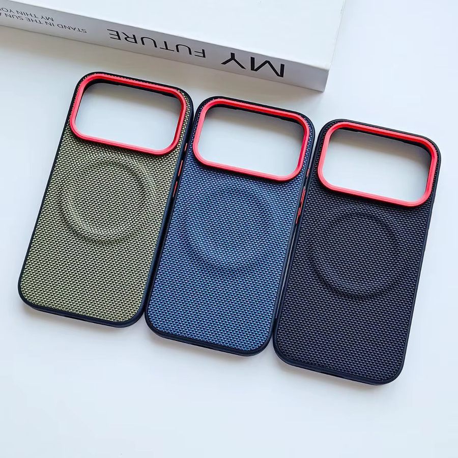 Xiaomi Poco F8 Ultra und Poco F8 Pro Schutzhülle aus Nylon Woven in Blau mit magnetischer Rückseite und matter Anti-Fingerprint-Oberfläche - Bild 3