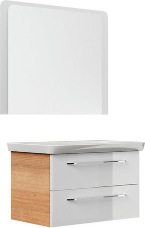 FACKELMANN Waschplatz-Set MILANO in Asteiche und Weiß, Breite: 90 cm - Bild 1