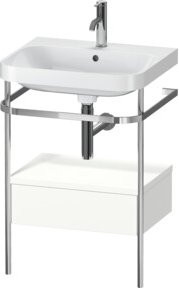 Duravit Möbelwaschtisch-Kombi Happy D.2 Plus in Weiß mit 1 Waschbecken und 1 Schublade, B/T: 57,5 x 49 cm - Bild 1
