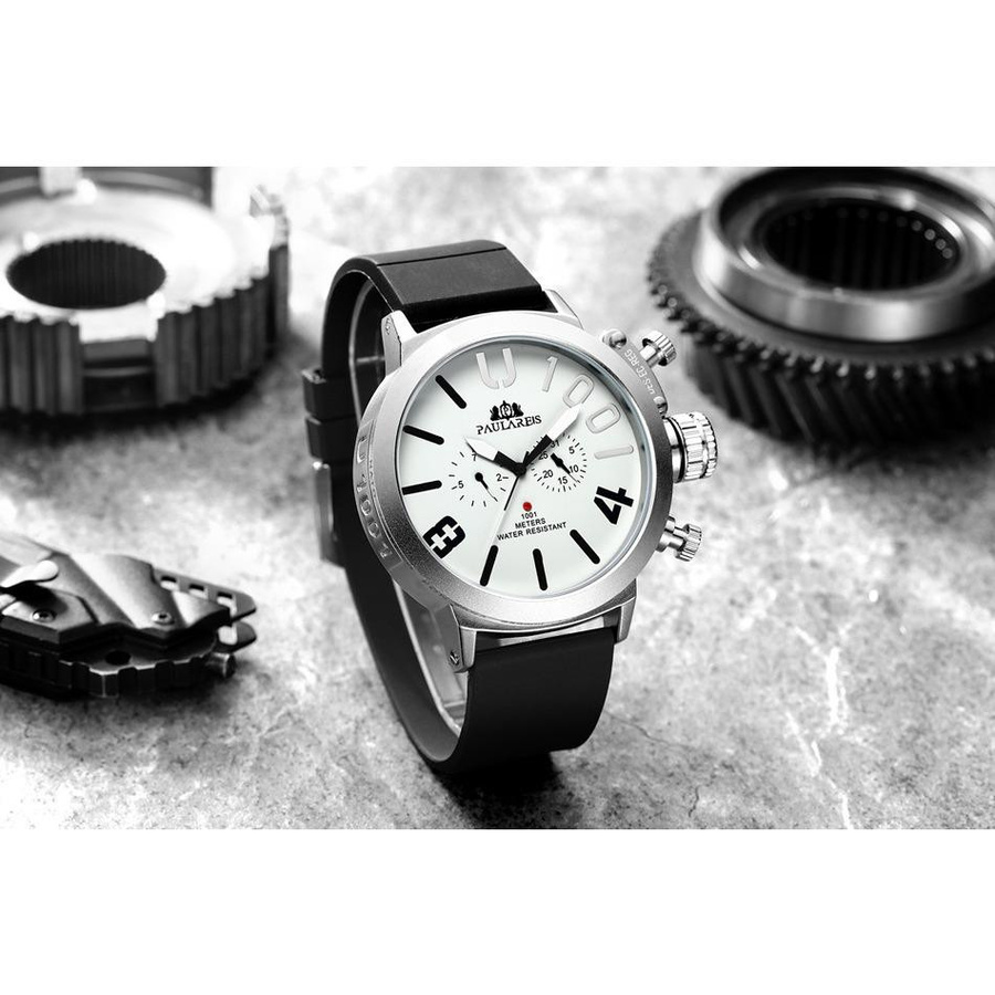 PAULAREIS Armbanduhr Automatik, Edelstahl, Kautschuk, Herren - Bild 4