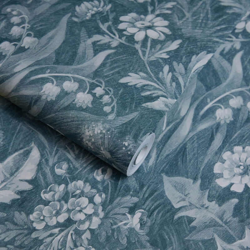 House of Hackney Tapete Beltane Euphorbia Blau Botanisches Floral Non-Woven - Bild 3