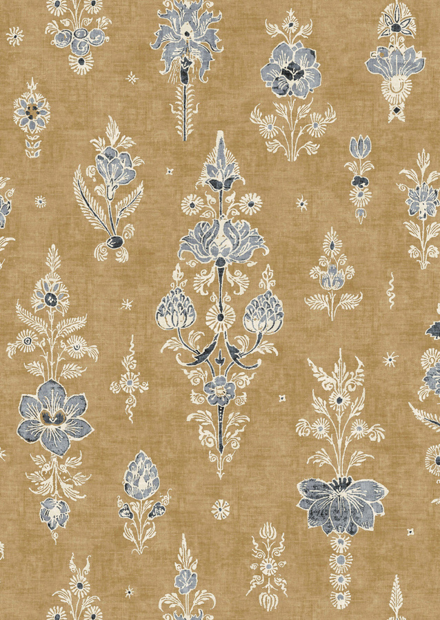 Lewis & Wood Tapete Citadel in Ochre Smoke mit floralem Vintage-Design und botanischem Muster, Multicolour, Breite: 134 cm - Bild 1