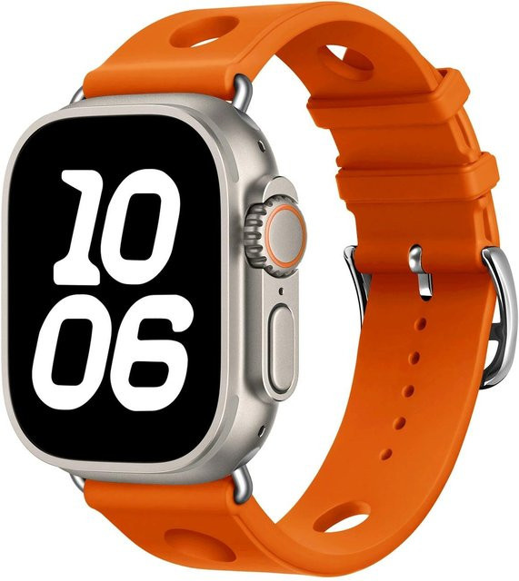 LUJING Uhrenarmband Silikon, orange, Unisex - Bild 1