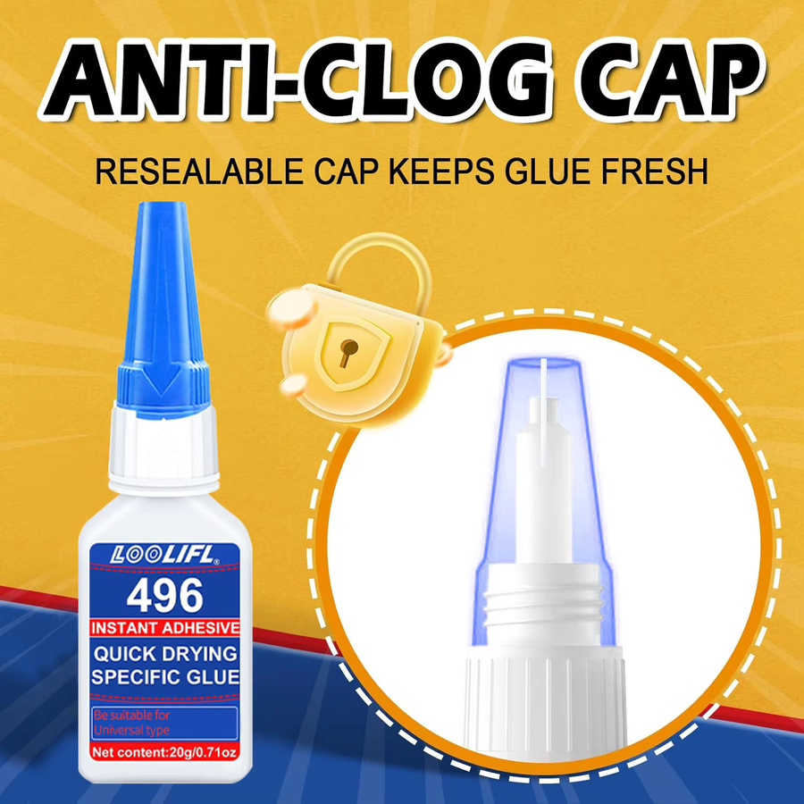 LOOLIFL Cyanacrylat-Universalkleber für Kunststoffe, Metalle, Holz und Glas, 2,0 ml - Bild 3