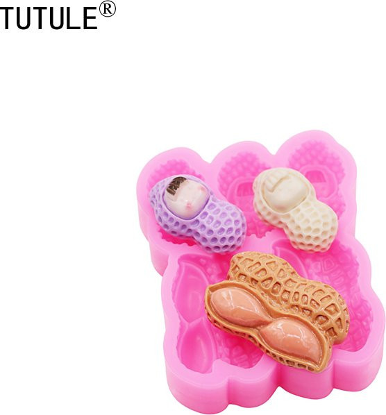 TUTULE Erdnuss-Silikonformen in Pink für DIY Haarspangen, Harzschmuck und Dessert-Dekorationen - Bild 1