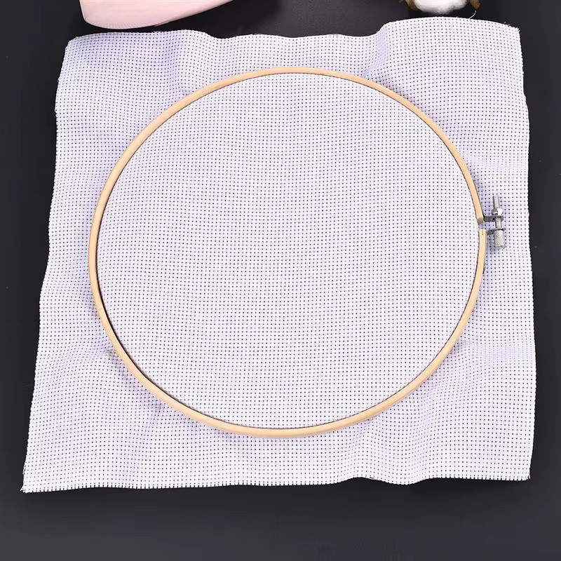 10er Set Stickrahmen aus Bambus in Beige mit Durchmesser 10 bis 30 cm für DIY Stickerei und Kreuzstich - Bild 4