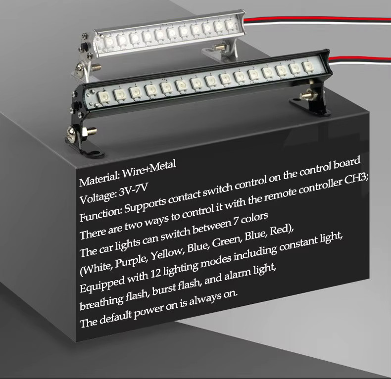 AJRC Rc Auto Dach Lampe, Led Licht Bar, 7 Farben, 12 Modi - Bild 3