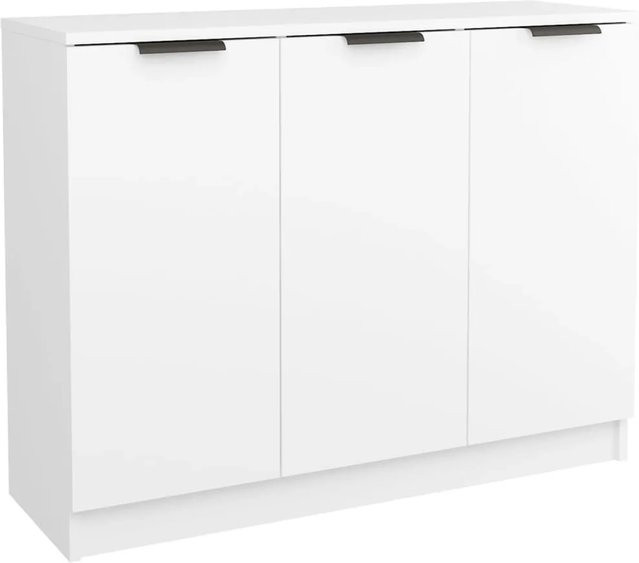 vidaXL Sideboard modern in Weiß aus Holzwerkstoff, B/T/H: 90,5 x 30 x 70 cm - Bild 1