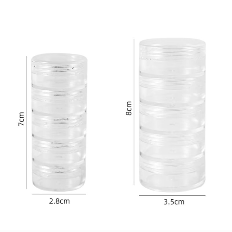WHPHous Schmuckaufbewahrung Box aus Kunststoff mit 5 Ebenen, transparenter Organizer für Make-up, Armbänder und Ohrringe mit Reißverschluss - Bild 2