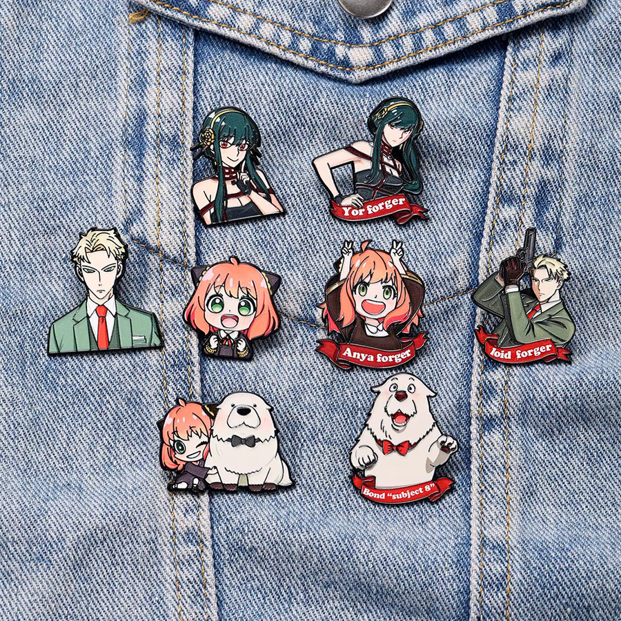 Potdemiel Spy Family Anya Emaille-Pins, Anime-Broschen, 4-teiliges Set - Bild 5