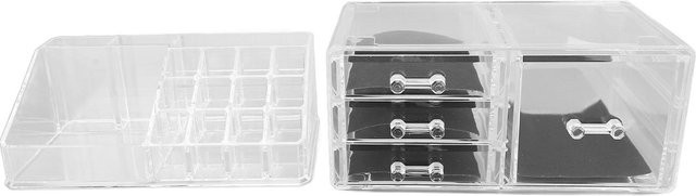 Neoglint Make-up-Organizer, Stapelbare Kosmetikaufbewahrung, Weiß, Unisex - Bild 1