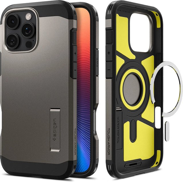 Spigen Tough Armor MagSafe Schutzhülle für Apple iPhone 16 Pro Max in Grau - Bild 1