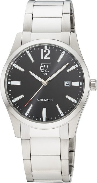 ETT Eco Tech Time Herrenuhr, Automatik, Edelstahl, 41 mm, Schwarz, 10 ATM - Bild 1