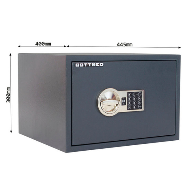 Rottner Tresor Power Safe aus Stahl, anthrazit und schwarz, B: 44,5 cm, H: 30 cm, T: 24 cm - Bild 2