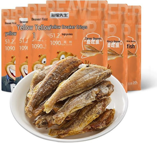 Herr. Biber Knusprige Gelbe Croaker Snacks 180 g - Bild 1