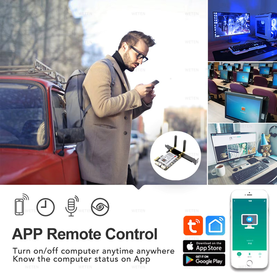 Tuya Zigbee Computer-Netzschalter PCIe-Karte zur Fernsteuerung für deinen Desktop-PC mit App-Unterstützung und Kompatibilität für Alexa und Google Home - Bild 2