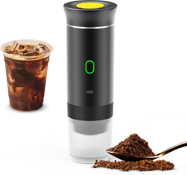Tooarts 3-in-1 Tragbare Kaffeemaschine, Kabellose elektrische Kaffeemaschine für Kapseln, Schwarz - Bild 1