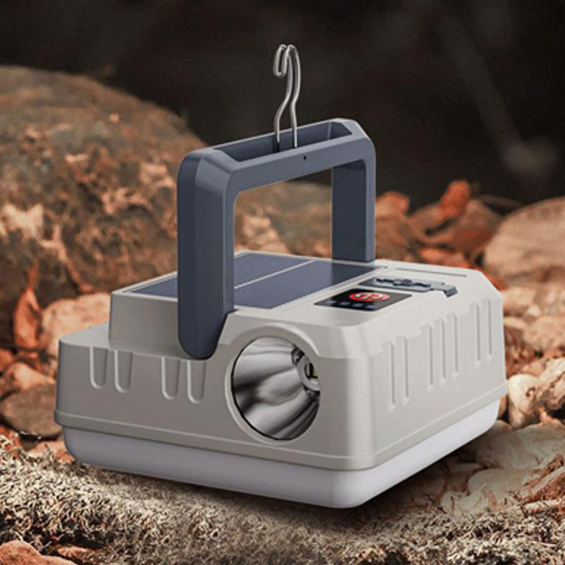 TOMTOP JMS Multifunktionale Solar Camping Laterne mit LED und Wasserdichtigkeit in Weiß - Bild 4