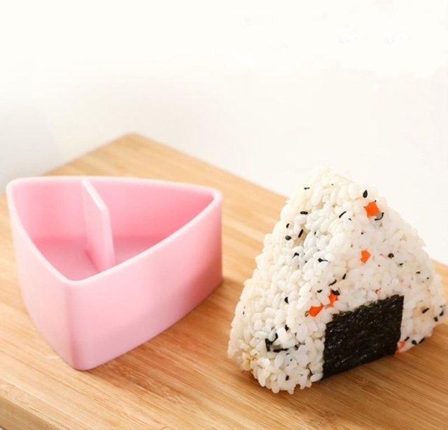 xianyi01 Sushi-Form für Onigiri-Reisbällchen, dreieckige Sushi-Maker-Form aus Kunststoff, Farbe: Pink - Bild 1
