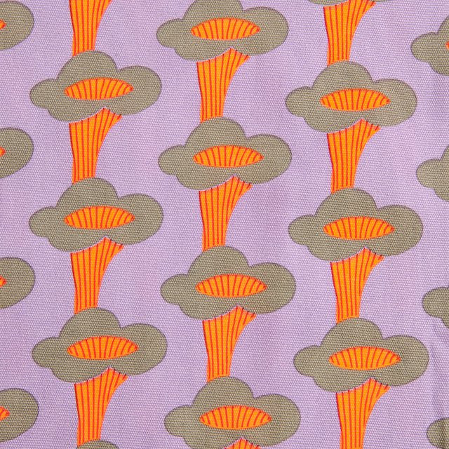 Rico Design Meterware Canvas mit Pfifferling-Motiv in Neon Flieder - Bild 1