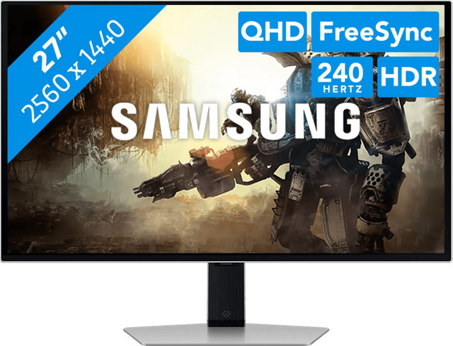 Samsung Odyssey G6 G61SD LS27DG612SUXEN OLED Gaming Monitor, 27 Zoll, QHD 1440p, 240 Hz, Schwarz - Bild 1
